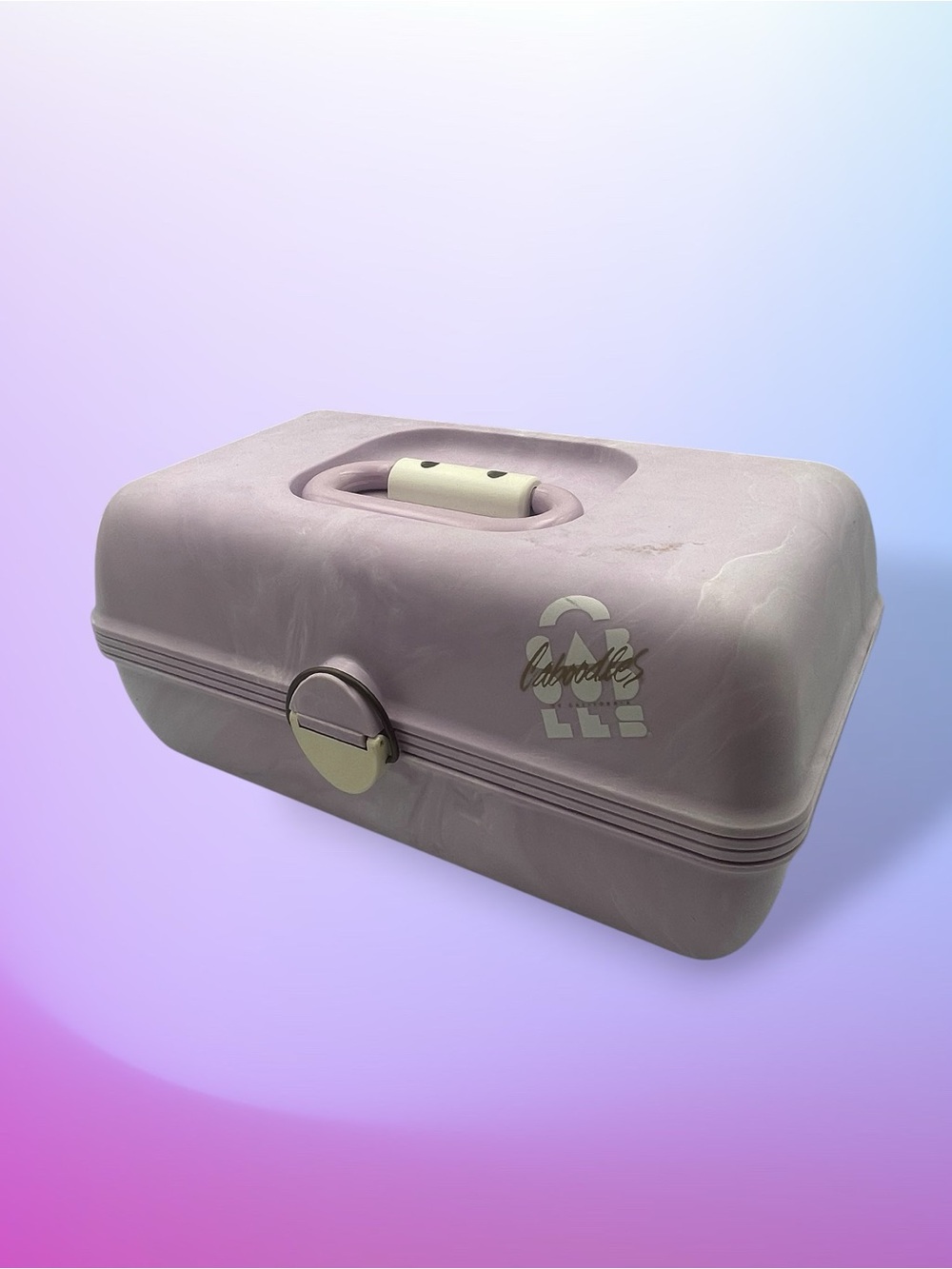 Vintage 90s Caboodles Lavender Makeup Case Retro Cosmetic Organizer